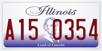 IL license plate A150354