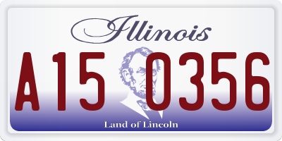 IL license plate A150356