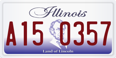 IL license plate A150357