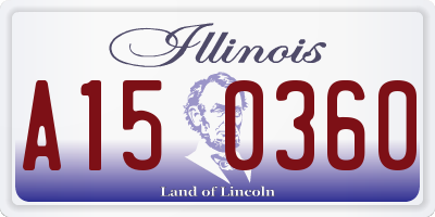 IL license plate A150360