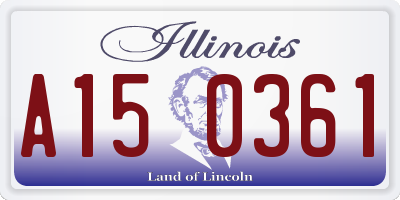 IL license plate A150361