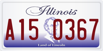IL license plate A150367