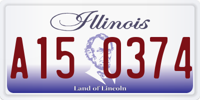 IL license plate A150374