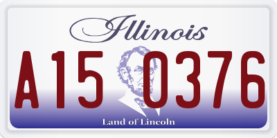 IL license plate A150376