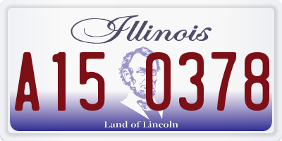 IL license plate A150378