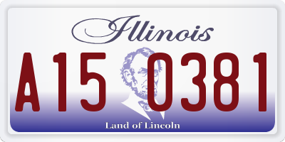IL license plate A150381