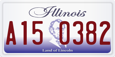 IL license plate A150382