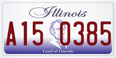 IL license plate A150385