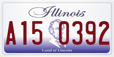 IL license plate A150392