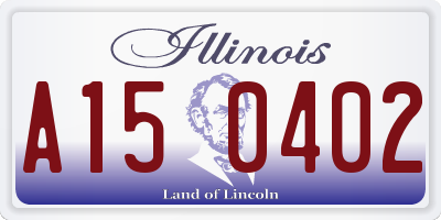 IL license plate A150402