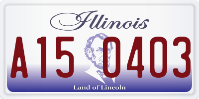 IL license plate A150403