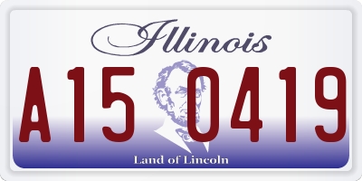 IL license plate A150419