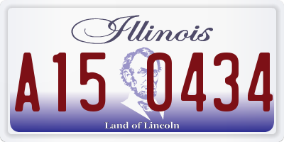 IL license plate A150434