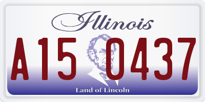 IL license plate A150437