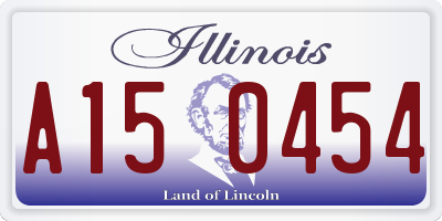 IL license plate A150454