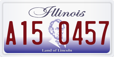 IL license plate A150457
