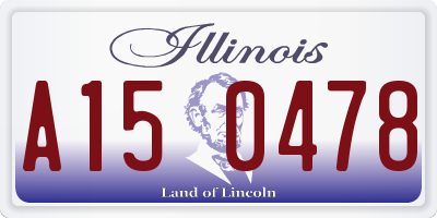 IL license plate A150478