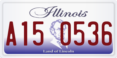 IL license plate A150536