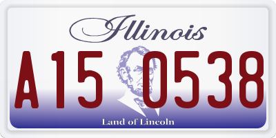 IL license plate A150538
