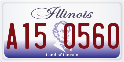 IL license plate A150560