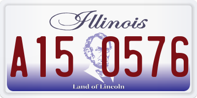IL license plate A150576