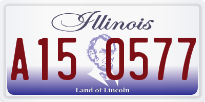 IL license plate A150577