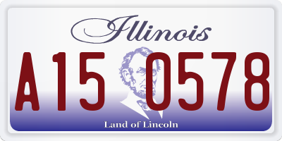 IL license plate A150578
