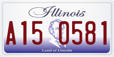 IL license plate A150581