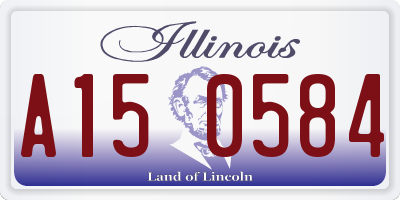 IL license plate A150584