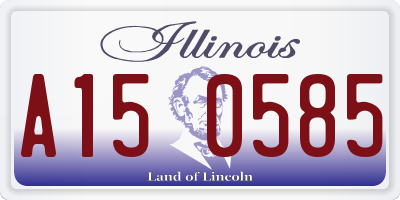 IL license plate A150585