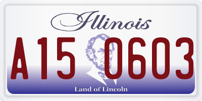 IL license plate A150603