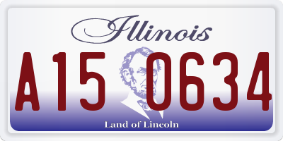 IL license plate A150634