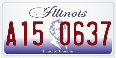 IL license plate A150637