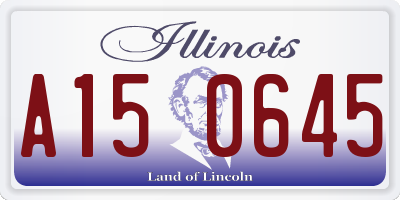 IL license plate A150645
