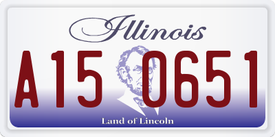 IL license plate A150651
