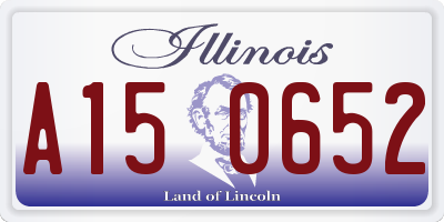 IL license plate A150652
