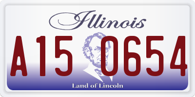 IL license plate A150654