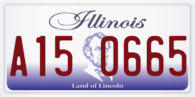 IL license plate A150665