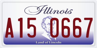 IL license plate A150667