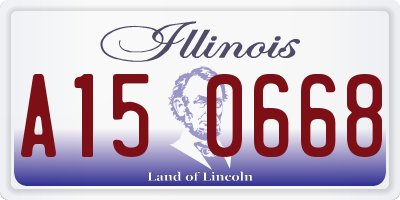 IL license plate A150668