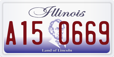 IL license plate A150669