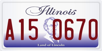 IL license plate A150670