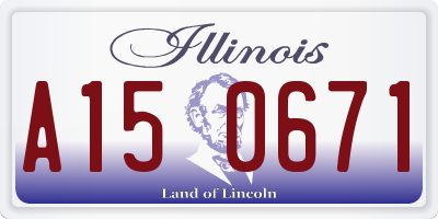 IL license plate A150671