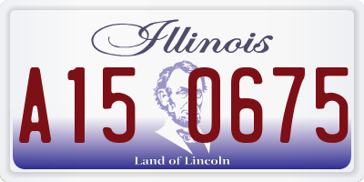 IL license plate A150675