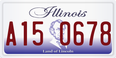 IL license plate A150678