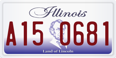 IL license plate A150681