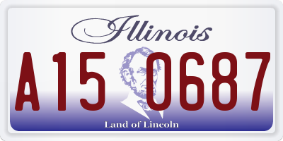 IL license plate A150687