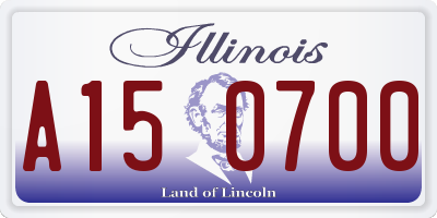 IL license plate A150700