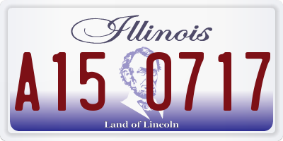 IL license plate A150717