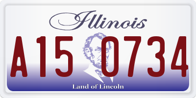 IL license plate A150734